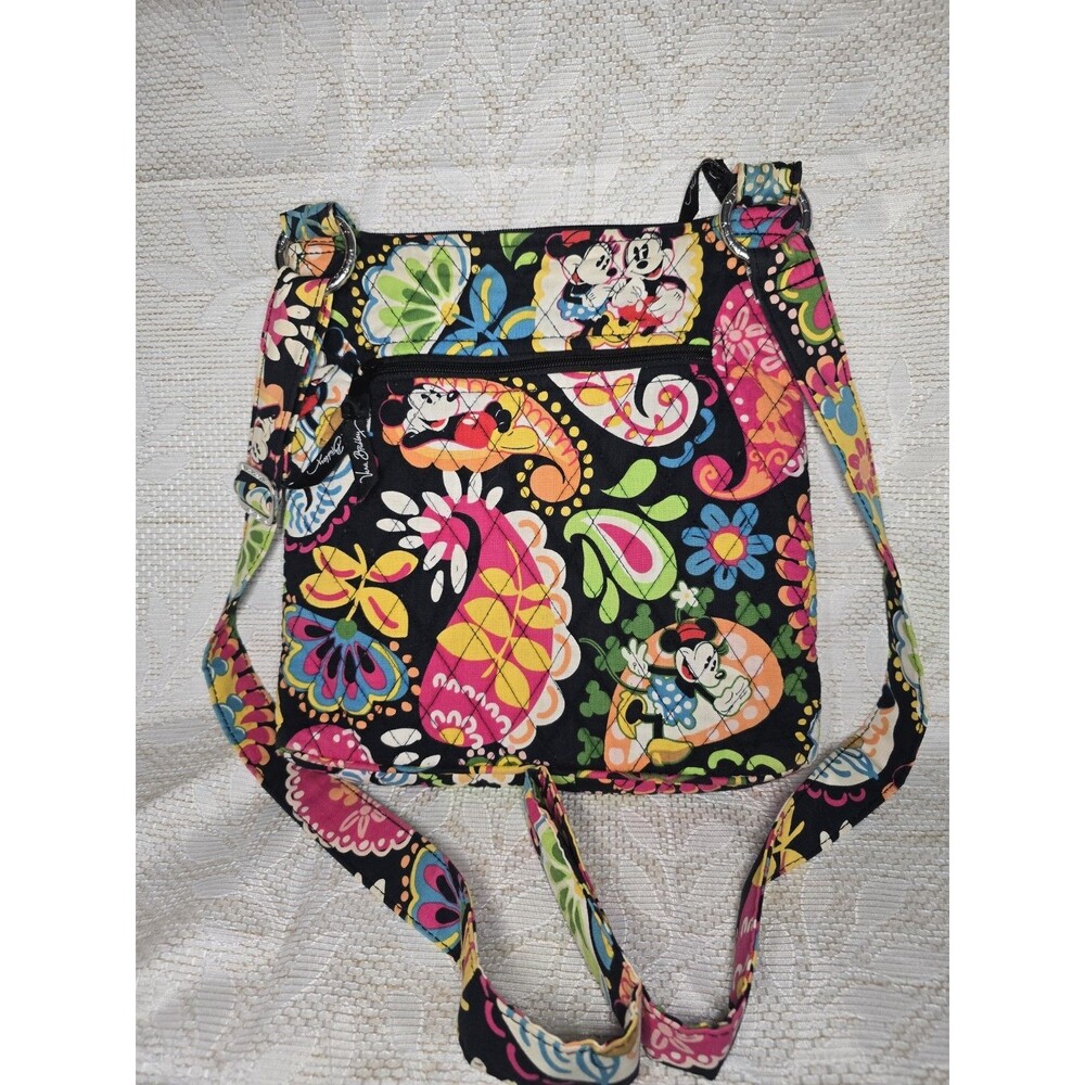 Disney Vera Bradley Hipster Crossbody Midnight With Mickey Mouse Purse Bag Quilt
